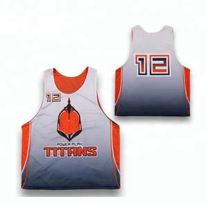 Maillot crosse réversible Sublimation pour homme 100% polyester col en V avec étiquette de marque personnalisée - Product Image 1