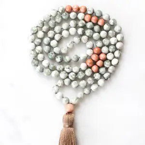 Peace Jade Mala Necklace | DREAM | Mala Beads Necklace Mala Tassel Necklace