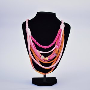 Écharpe en tissu rose, collier rétro, à la mode - Product Image 1