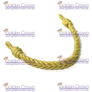 Sangle de menton en or pour chapeau de sécurité, cordon de casquette |   Cordon de capuchon en Mylar |    Cordon de menton cérémonial - Product Image 5