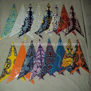 Lampes/lanternes étoilées en papier sérigraphiées Mix Designs pour Noël Fournisseur en gros de lanternes étoilées en papier de l'Inde - Product Image 2
