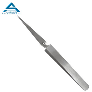 Pinzas para pestañas y cejas de acero inoxidable con punta inclinada de nuevo diseño personalizado al por mayor, suministros de belleza fabricados por Share - Product Image 5