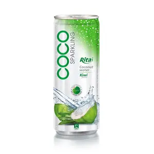 High Quality Carbonated Drink 250ml Kiwifruit Flavor Sparkling Coconut Water Worldwide Selling Best Quality Sparkling Water