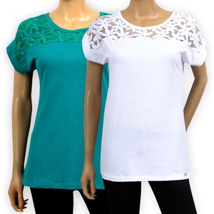 T-shirt à manches courtes teint par cravate imprimé personnalisé pour femmes anti-boulochage tricoté maillot décontracté brodé Logo décoration respirant - Product Image 5