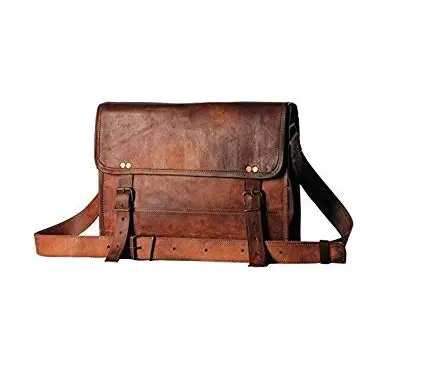Wholesale Vintage Men's Goat Leather Multi-Purpose Messenger Bags