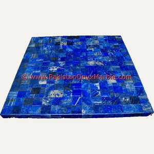 Dalle de pierre gemme semi-précieuse Lapis Lazuli bleu Dessus de table en marbre dolomite poli avec finition de surface Grande dalle - Product Image 3