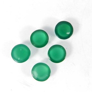 5 uds piedra preciosa de ónix verde Natural 8x8mm cabujón redondo piedra preciosa de alta calidad - Product Image 2