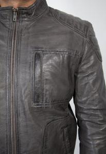 City Spirit เสื้อแจ็กเก็ตหนัง PU สำหรับผู้ชาย, เสื้อสเวตเตอร์ขี่ง่ายระบายอากาศได้ดีเสื้อแจ็คเก็ตขี่ลำลอง - Product Image 5