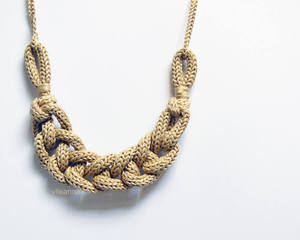 <b>Statement</b> <b>necklace</b> / Cotton <b>necklace</b> - Product Image 1