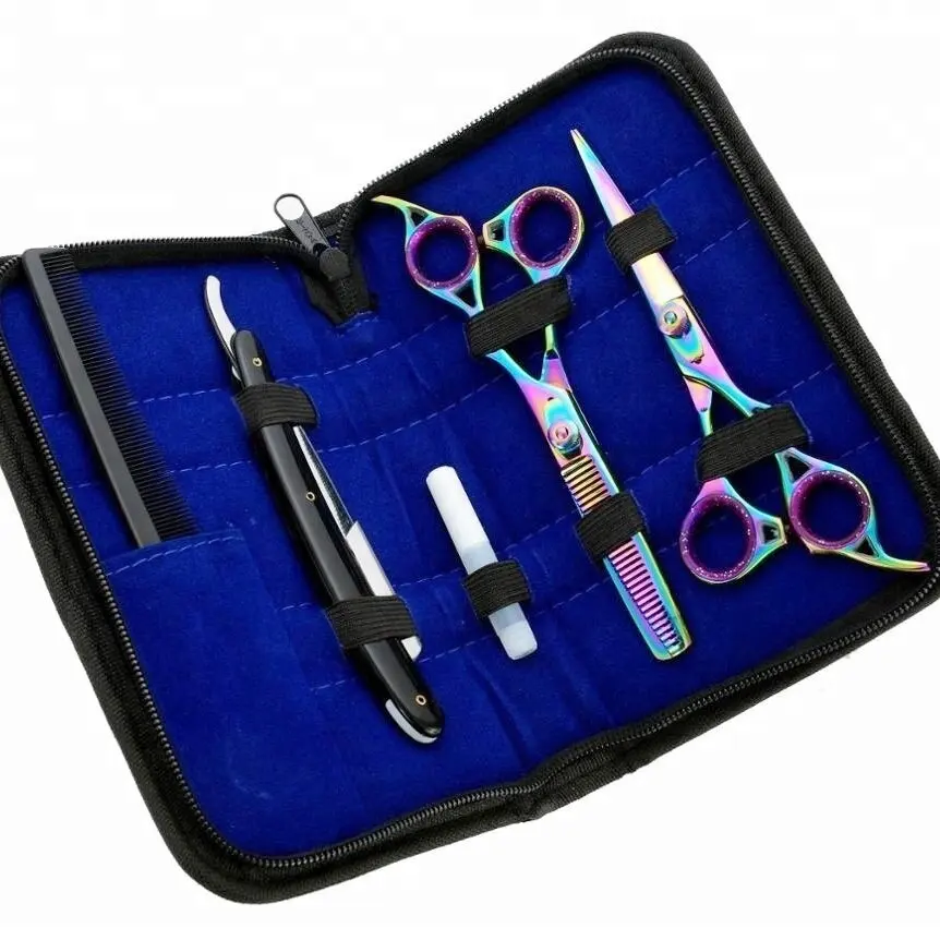 6.5" PROFESSIONAL SALON HAIRDRESSING HAIR CUTTING THINNING BARBER SCISSORS KIT MULTI COLOR