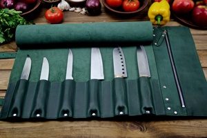 ซองมีดหนังคุณภาพสูง กระเป๋าใส่มีด ซองใส่มีดเชฟ ชุดเชฟ อุปกรณ์ครัว DPL-0029 - Product Image 3