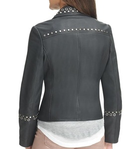 Chaqueta reversible de cuero para mujer, prendas de vestir exteriores de dos tonos elaboradas con estilo para looks versátiles de moda de día a noche - Product Image 6
