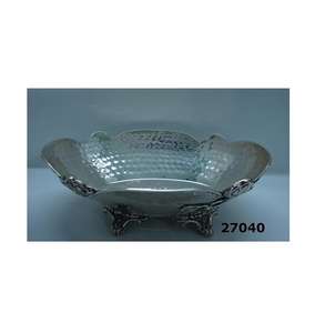 ตะกร้าผลไม้ทองเหลืองชุบเงินสำหรับโต๊ะในครัวชามผลไม้ - Product Image 1