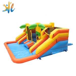 Doble piscina palm árbol <span class=keywords><strong>casa</strong></span> inflable <span class=keywords><strong>con</strong></span> tobogán de agua - Product Image 3