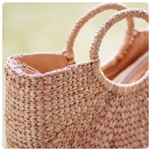 2025 tendencia de moda caliente de alta calidad Bali Simple bolso de mano de paja con cremallera bordada y cierres de botones estilo moderno y natural - Product Image 6
