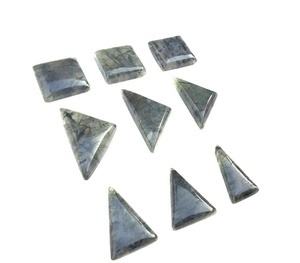 Cabochons multi-formes de concepteur de rutile noir naturel de qualité supérieure 9 pièces à dos plat pierres précieuses en vrac cabines en gros - Product Image 1