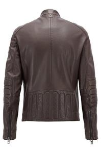 Chaqueta de cuero para hombre de color atractivo de diseño único de manga larga Producto de Venta caliente La mejor chaqueta de cuero ajustada de invierno para hombre - Product Image 2