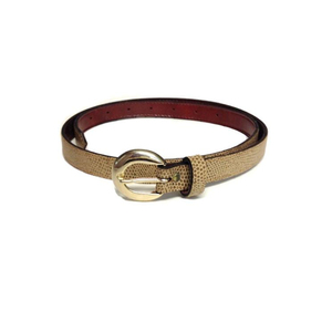 Cinturón de Cuero Repujado Ruza para Creaciones Hechas a Mano en Color Beige Elegante - Product Image 1