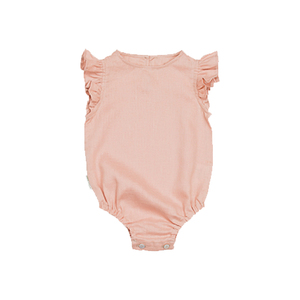 Pelele de manga corta para bebé, ropa de tela tejida - Product Image 1