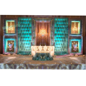 ชุดฉากหลังแต่งงานล่าสุดของอินเดีย,แผงฉากหลังทรงกลมสำหรับงานแต่งงานแผงไฟเบอร์ฉากหลังงานแต่งงาน - Product Image 1