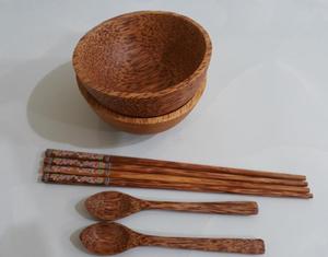 <b>WOODEN</b> CUTLERY <b>SET</b>/ COCONUT <b>SPOON</b>/ VIETNAM COCONUT SHELL <b>SPOON</b> (Ms.SAndy 84587176063WS) - Product Image 2