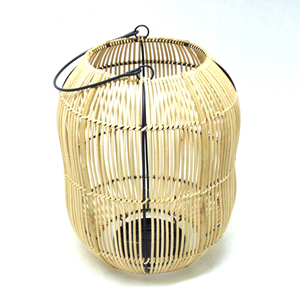 Bougeoir décoratif en rotin et fil de fer bougeoir rotatif en bois - Product Image 6