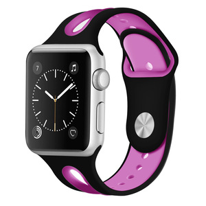 De Deportes de silicona de doble color reloj Correa banda para <span class=keywords><strong>Apple</strong></span> <span class=keywords><strong>watch</strong></span> 38mm/42mm - Product Image 2