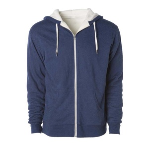 Sudadera con capucha con estampado de invierno XS para hombre con logotipo personalizado OEM, forro polar con cremallera de secado rápido y teñido liso - Product Image 2