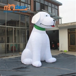 2019 <span class=keywords><strong>Géant</strong></span> Blanc Chien Assis Sculpture Ballon Gonflable Chien Statue - Product Image 1