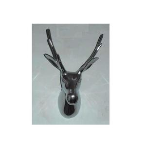 Escultura de cabeza de ciervo de metal fundido de alta calidad en pulido de espejo también disponible en decoración de pared niquelada decoración del hogar - Product Image 4