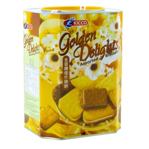 Galleta de sándwich rellena de crema de textura dura, 700g, sabor fresco Halal, chocolate cremoso, sabor a café, embalaje de lata surtido enrollado - Product Image 3