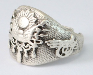 KAYI Auténtica Bandera de Turquía Antigua Ertugrul Espada Héroe Tribu Turca Símbolo Sello Otomano Estilo Punk Aleación Diseño de Anillo de Moda - Product Image 4