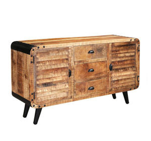 Aparador de madera maciza Industrial y Vintage, mueble de madera reciclada rústica al por mayor, aparejo de Buffet de madera - Product Image 1