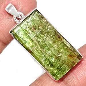 ชุดฝาธรรมชาติจี้พลอย kyanite สำหรับผู้หญิง925เงินสเตอร์ลิงของขวัญแต่งงานเครื่องประดับจี้ขายส่งแบบกำหนดเอง - Product Image 1