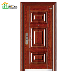 Chine fabricant forgé grilles de fer unique et demi en acier porte front intérieur conception de la porte - Product Image 1