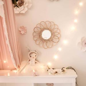 Nouveau chaud décoratif naturel tissé jonc de mer tenture murale miroir Vintage Antique miroir en gros artisanat produit décor à la maison - Product Image 2