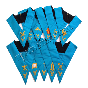 Maçonnique Regalia REEA officier collier broderie à la main artisanat et couture point de croix chef-d 'œuvre - Product Image 2