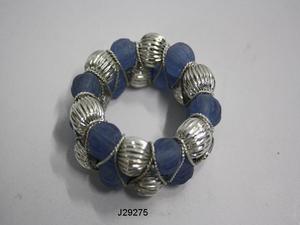 Handmade Glass <b>Beads</b> and Brass Napkin Rings Available in Other Colours Tableware Glass Napkin Rings Table Decor Napkin Rings - Product Image 6