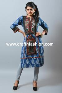 Yijiluxueux — robe en coton à imprimé bloc de main, tenue Maxi pour femme, style traditionnel indien, vêtement d'été - Product Image 6