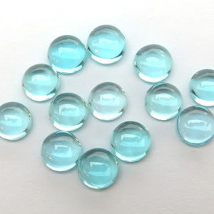 3mm naturel bleu Apatite lisse rond gros lâche Cabochons calibré fournisseur de pierres précieuses boutique en ligne à prix d'usine Pierre - Product Image 1