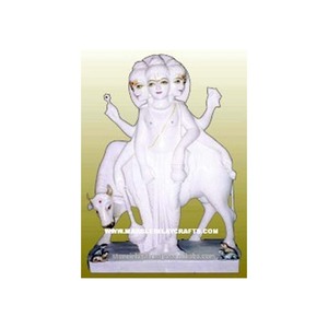 White Marble Dattatreya Statue - Product Image 1