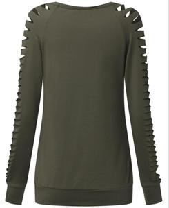 ขายส่งผู้หญิงที่มีสไตล์แขนยาวO-คอลำลองผู้หญิงเสื้อยืดท็อปส์คอลเลกชันจากบังคลาเทศ - Product Image 2