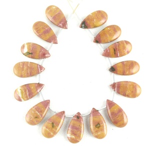 Bonne qualité 1 brin image naturelle jaspe pierre précieuse lisse forme de poire perles de Briolette de haute qualité - Product Image 1