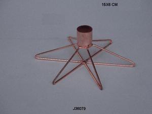 Candelero geométrico de venta caliente en Base de Estrella de oro rosa decoración del hogar candelabros de Metal geométricos baratos decoración del hogar - Product Image 3