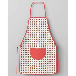 Exportador de delantales de cocina de algodón decorativos de lunares en India Diseño de cintura desechable para compradores comerciales de alimentos - Product Image 4