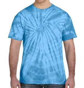 Summer's New Men's Plus Size Round Neck Short Sleeve T-<b>Shirt</b> Loose Over Size <b>Tie</b>-<b>Dye</b> Printed Blank Design Made Jersey Fabric - Product Image 1