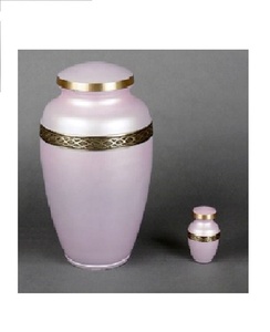 Urne funéraire régulière blanche classique faite à la main créative de quantité minimale de commande basse avec ensemble de deux fabricants de jetons vente directe d'usine - Product Image 1