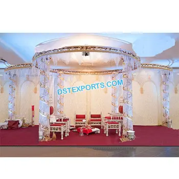 ชุด Mandap คริสตัลสำหรับงานแต่ง,ชุด Mandap คริสตัลสำหรับงานแต่งงานดีไซน์ทันสมัย