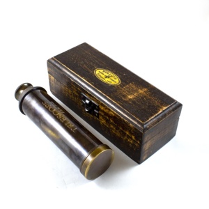 กล้องส่องทางไกลแบบตาเดียวทองเหลืองโบราณสไตล์คลาสสิกดีไซน์เรือโจรสลัดด้วยกล่องไม้ของขวัญแปลกใหม่ - Product Image 1