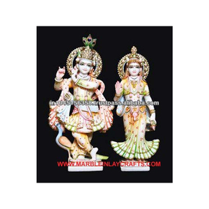 White Marble Statues Radha Krishna - Product Image 1